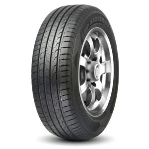 Black tire with silver alloy wheel featuring "GRIP MASTER C/S" lettering on the sidewall against a white background.