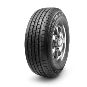 A single CROSSWIND H/T tire mounted on a silver alloy rim, shown from an angled perspective against a solid gray background.